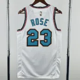 2024-25 Grizzlies ROSE #23 White Retro Top Quality Hot Pressing NBA Jersey