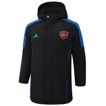 2024-25 ARS Black Hooded Windbreaker Fabric Cotton Coat #G193