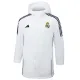 2024-25 RMA White Hooded Windbreaker Fabric Cotton Coat #G209(彩标)