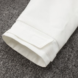 2024-25 Germany White Hooded Windbreaker Fabric Cotton Coat #G202
