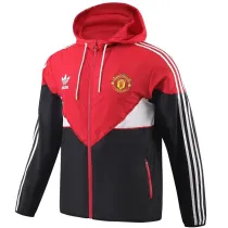 2023-24 Man Utd Red Black Windbreaker (High Quality)球员
