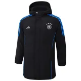 2024-25 Germany Black Hooded Windbreaker Fabric Cotton Coat #G201