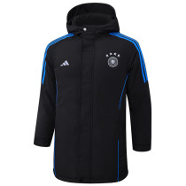 2024-25 Germany Black Hooded Windbreaker Fabric Cotton Coat #G201