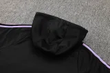 2024-25 Germany Black Hoodie Half Pull Tracksuit #F595半拉连帽