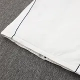 2024-25 Flamengo White Hooded Windbreaker Fabric Cotton Coat #G204(黄标)