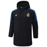 2024-25 RMA Black Hooded Windbreaker Fabric Cotton Coat #G212