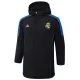 2024-25 RMA Black Hooded Windbreaker Fabric Cotton Coat #G212