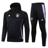 2024-25 Germany Black Hoodie Half Pull Tracksuit #F595半拉连帽