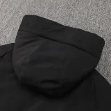 2024-25 Germany Black Hooded Windbreaker Fabric Cotton Coat #G201