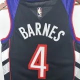 2024-25 Raptors BARNES #4 Purple Retro Top Quality Hot Pressing NBA Jersey