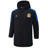 2024-25 Argentina Black Windbreaker Fabric Cotton Coat #G187(金标)