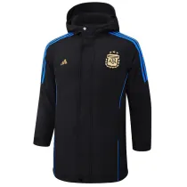 2024-25 Argentina Black Windbreaker Fabric Cotton Coat #G187(金标)