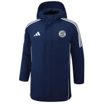 2024-25 Bayern Royal Blue Hooded Windbreaker Fabric Cotton Coat #G198(白标)
