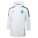 2024-25 Argentina White Hooded Windbreaker Fabric Cotton Coat #G182(蓝标)