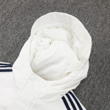 2024-25 Argentina White Hooded Windbreaker Fabric Cotton Coat #G183(金标)