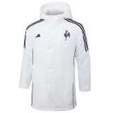 2024-25 Atletico Mineiro White Hooded Windbreaker Fabric Cotton Coat #G216