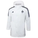 2024-25 Atletico Mineiro White Hooded Windbreaker Fabric Cotton Coat #G216