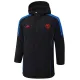 2024-25  Man Utd Black Hooded Windbreaker Fabric Cotton Coat #G221