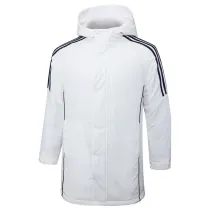 2024-25 White Hooded Windbreaker Fabric Cotton Coat #G228光板