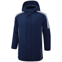 2024-25 Royal Blue Hooded Windbreaker Fabric Cotton Coat #G229光板