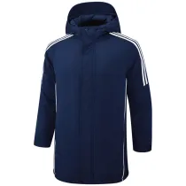 2024-25 Royal Blue Hooded Windbreaker Fabric Cotton Coat #G229光板