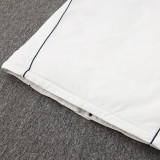 2024-25 White Hooded Windbreaker Fabric Cotton Coat #G228光板