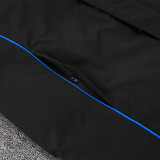 2024-25 Spain Black Hooded Windbreaker Fabric Cotton Coat #G233