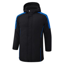 2024-25 Black Hooded Windbreaker Fabric Cotton Coat #G229光板