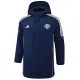 2024-25 Man Utd Royal Blue Hooded Windbreaker Fabric Cotton Coat #G220