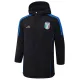 2024-25 Italy Black Hooded Windbreaker Fabric Cotton Coat #G224