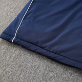 2024-25 Man Utd Royal Blue Hooded Windbreaker Fabric Cotton Coat #G220