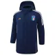2024-25 Italy Royal Blue Hooded Windbreaker Fabric Cotton Coat #G223