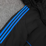 2024-25 Atletico Mineiro Black Hooded Windbreaker Fabric Cotton Coat #G218
