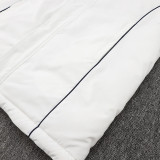 2024-25 Atletico Mineiro White Hooded Windbreaker Fabric Cotton Coat #G216