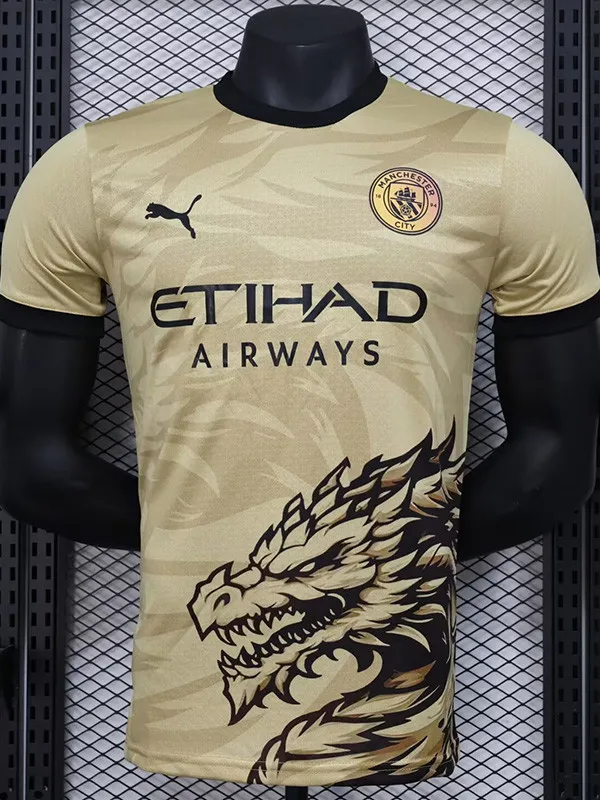 2024-25 Man City Yellow Special Edition Player Version Soccer Jersey