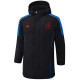 2024-25 Spain Black Hooded Windbreaker Fabric Cotton Coat #G233
