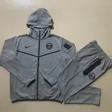 2024-25 PSG Grey Hoodie Jacket Tracksuit #F581