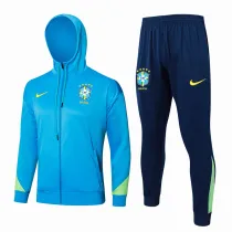 2024-25 Brazil Lake blue Hoodie Jacket Tracksuit #F560