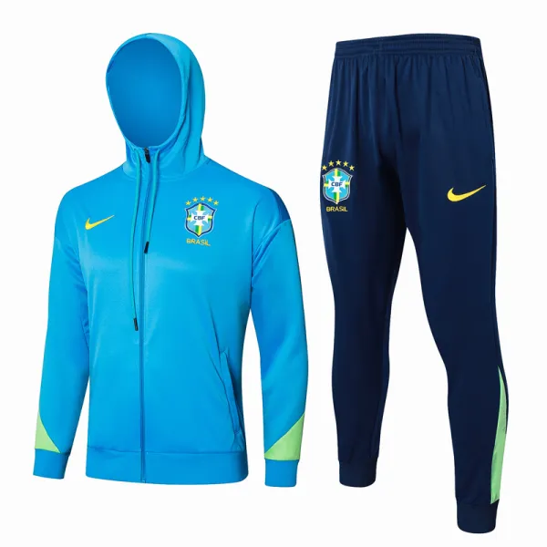 2024-25 Brazil Lake blue Hoodie Jacket Tracksuit #F560
