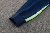 2024-25 Brazil Lake blue Hoodie Half Pull Tracksuit #F567半拉连帽