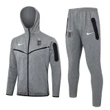 2024-25 England Grey Hoodie Jacket Tracksuit #F575