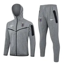 2024-25 England Grey Hoodie Jacket Tracksuit #F575