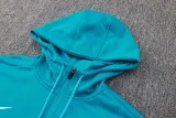 2024-25 PSG Lake blue Hoodie Jacket Tracksuit #F568