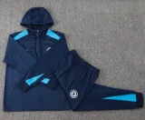 2024-25 CHE Royal blue Hoodie Half Pull Tracksuit #F552半拉连帽