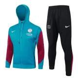 2024-25 PSG Lake blue Hoodie Jacket Tracksuit #F568