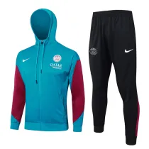 2024-25 PSG Lake blue Hoodie Jacket Tracksuit #F568