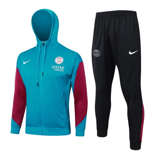 2024-25 PSG Lake blue Hoodie Jacket Tracksuit #F568
