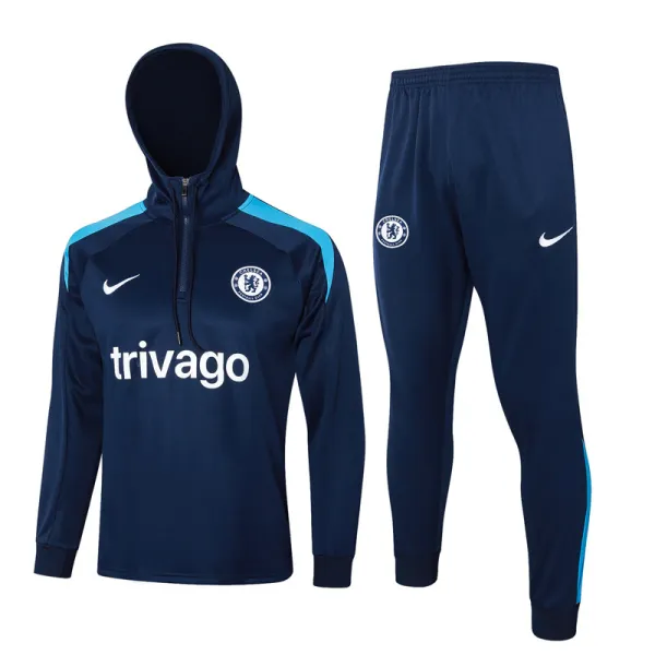 2024-25 CHE Royal blue Hoodie Half Pull Tracksuit #F552半拉连帽
