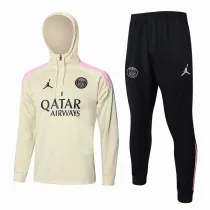 2024-25 PSG Jordan Khaki Hoodie Half Pull Tracksuit #F564半拉连帽