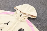 2024-25 PSG Jordan Khaki Hoodie Half Pull Tracksuit #F564半拉连帽
